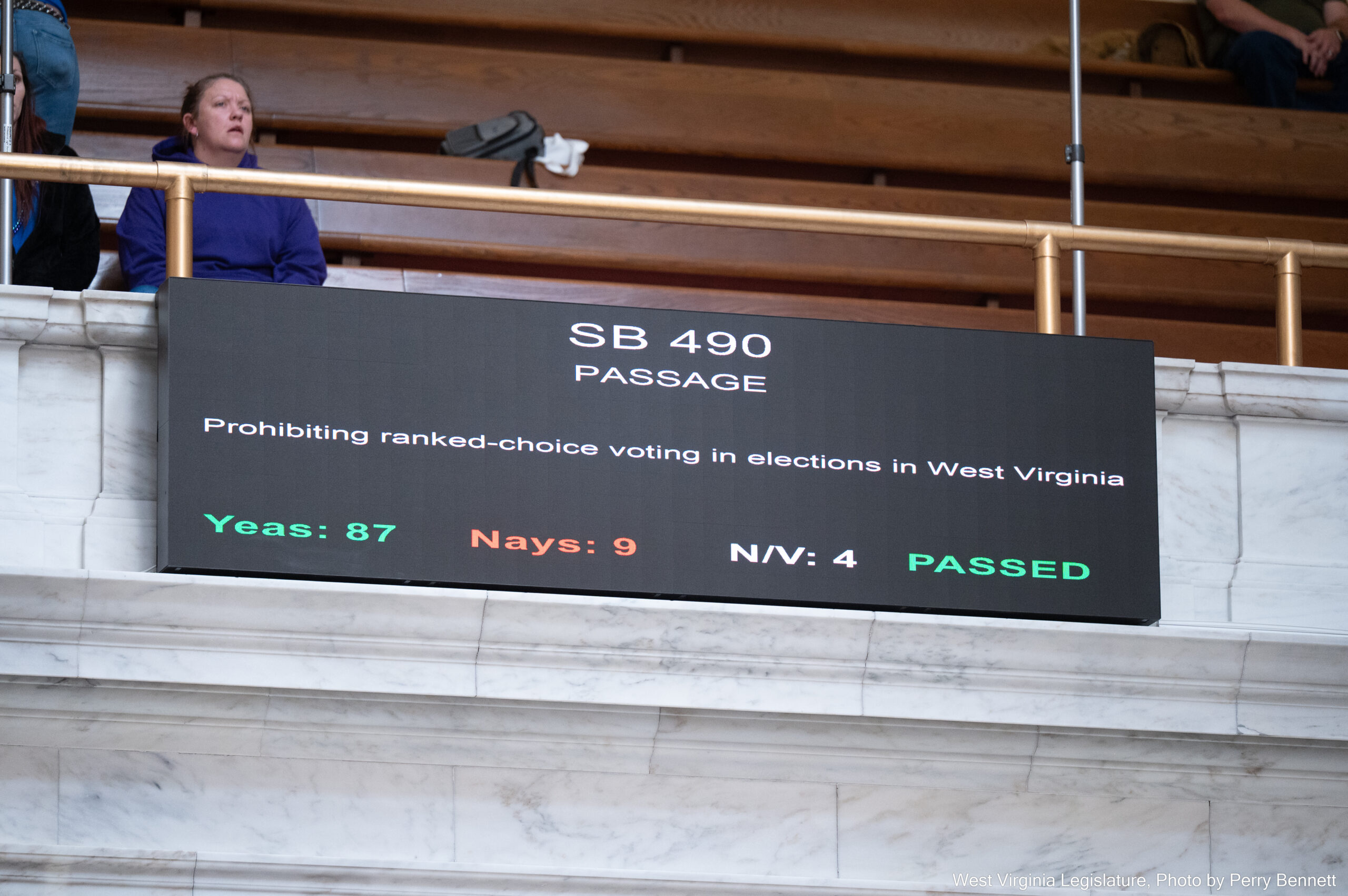 House passes Senate bill to ban ranked choice voting